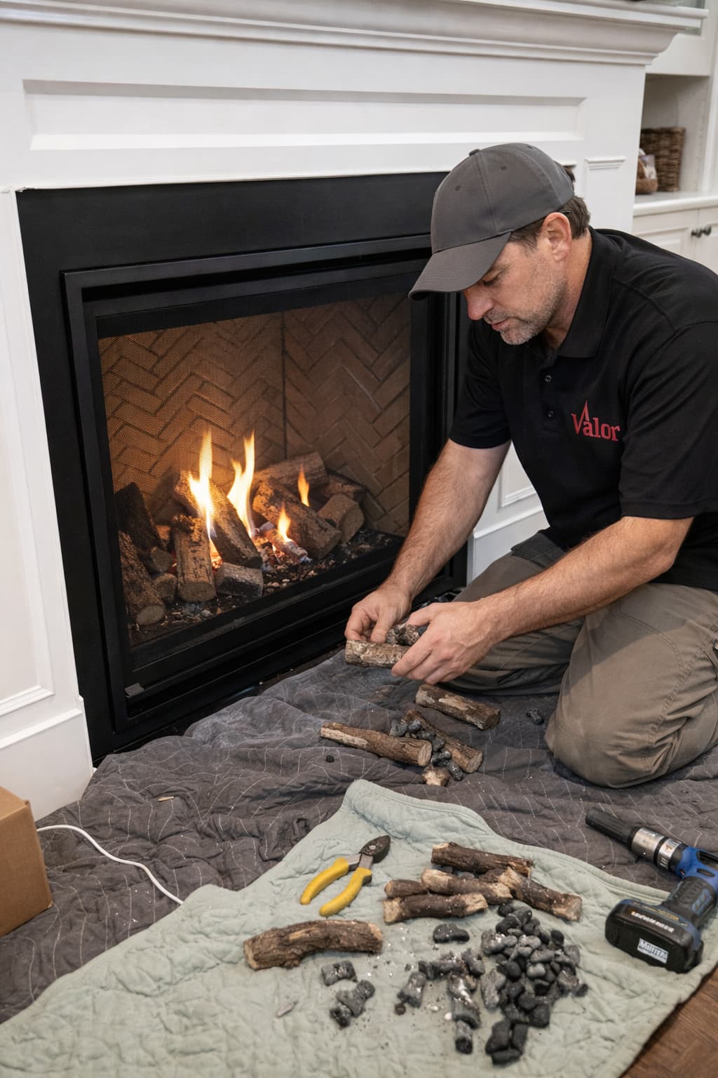 Fireplace installation