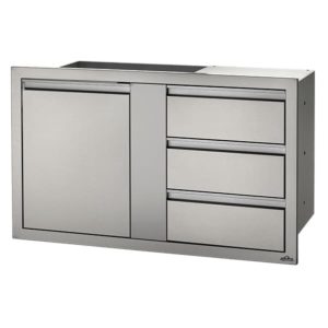 Napoleon 42x24 Large Single Door Triple Drawer